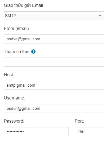 Cấu hình email với giao thức SMPT